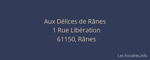 Aux D&eacute;lices de R&acirc;nes