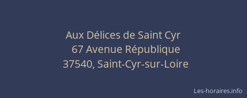Aux D&eacute;lices de Saint Cyr