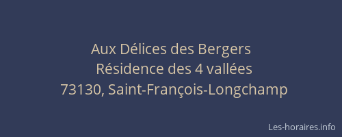 Aux D&eacute;lices des Bergers