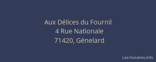 Aux D&eacute;lices du Fournil