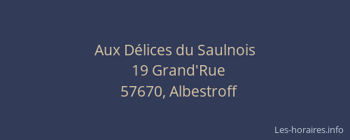 Aux D&eacute;lices du Saulnois