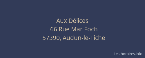 Aux D&eacute;lices