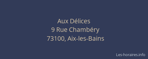 Aux D&eacute;lices