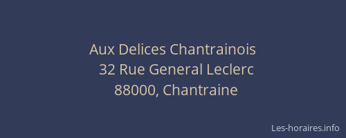 Aux Delices Chantrainois