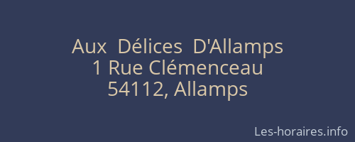 Aux  Délices  D'Allamps