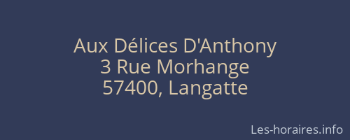 Aux Délices D'Anthony