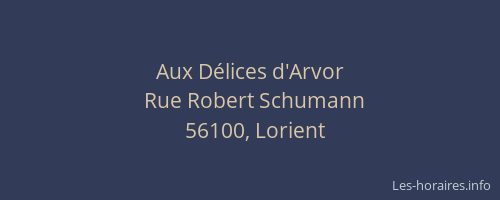 Aux Délices d'Arvor