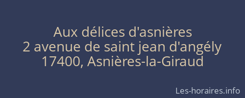 Aux délices d'asnières