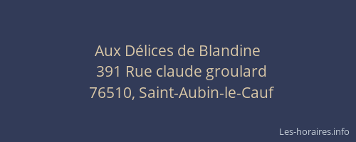 Aux Délices de Blandine