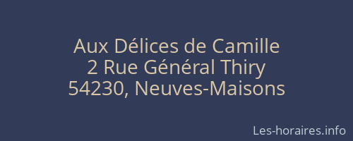 Aux Délices de Camille