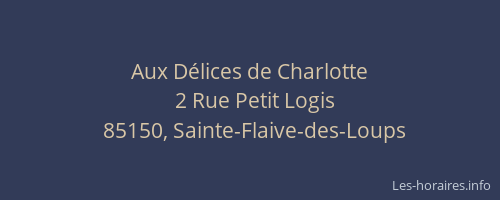 Aux Délices de Charlotte