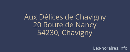 Aux Délices de Chavigny
