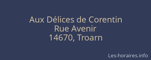 Aux Délices de Corentin