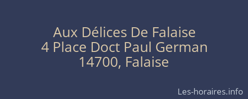 Aux Délices De Falaise
