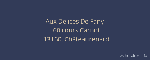 Aux Delices De Fany