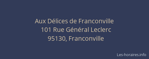 Aux Délices de Franconville