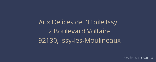 Aux Délices de l'Etoile Issy