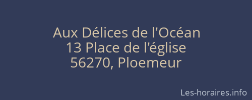 Aux Délices de l'Océan