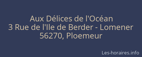 Aux Délices de l'Océan