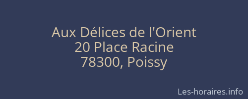 Aux Délices de l'Orient