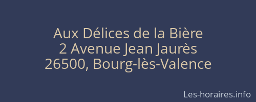 Aux Délices de la Bière