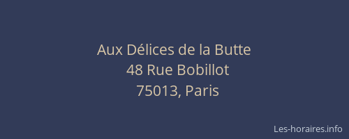Aux Délices de la Butte