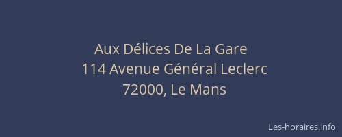 Aux Délices De La Gare