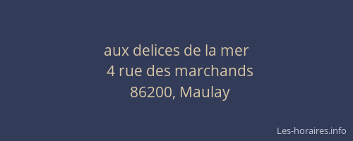 aux delices de la mer