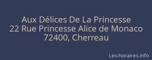 Aux Délices De La Princesse