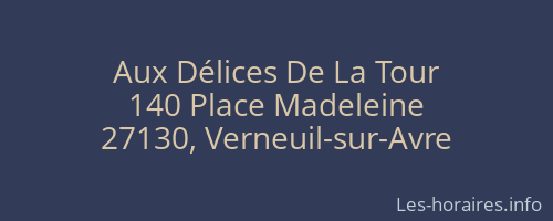 Aux Délices De La Tour