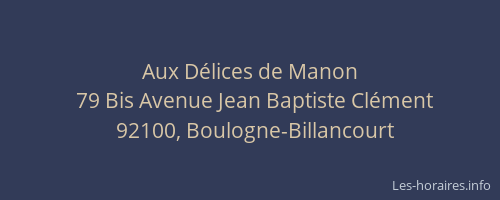 Aux Délices de Manon