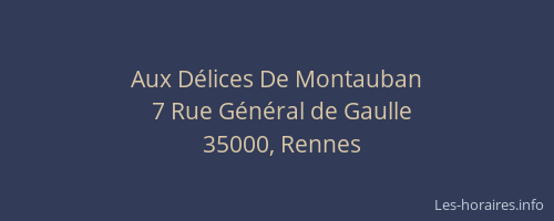 Aux Délices De Montauban