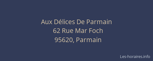 Aux Délices De Parmain