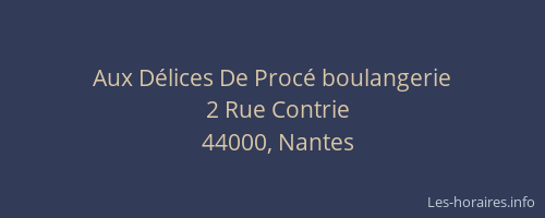 Aux Délices De Procé boulangerie