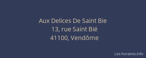 Aux Delices De Saint Bie