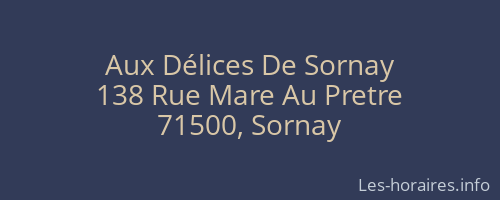 Aux Délices De Sornay