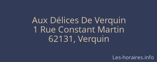 Aux Délices De Verquin