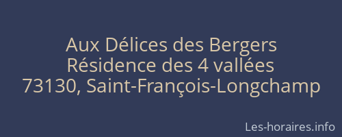 Aux Délices des Bergers