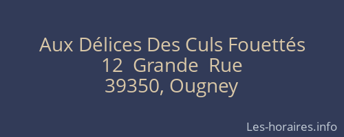 Aux Délices Des Culs Fouettés
