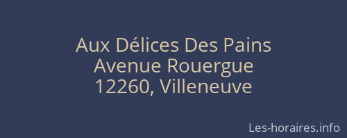 Aux Délices Des Pains