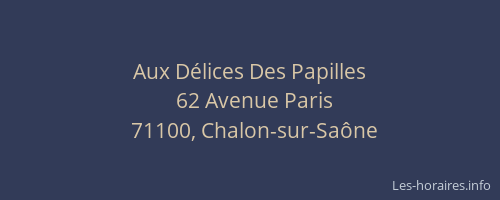 Aux Délices Des Papilles