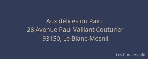 Aux délices du Pain