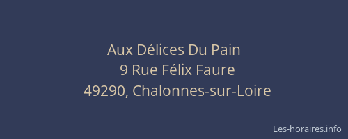 Aux Délices Du Pain