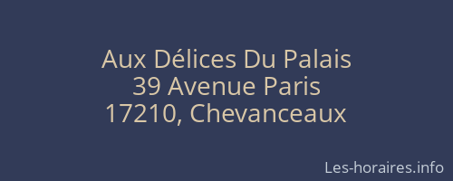 Aux Délices Du Palais