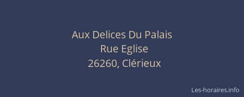 Aux Delices Du Palais