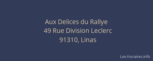 Aux Delices du Rallye