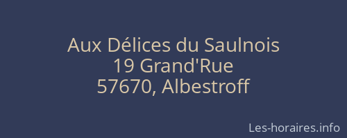 Aux Délices du Saulnois