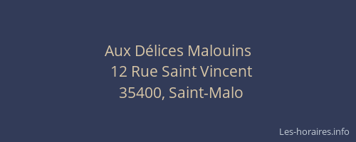 Aux Délices Malouins