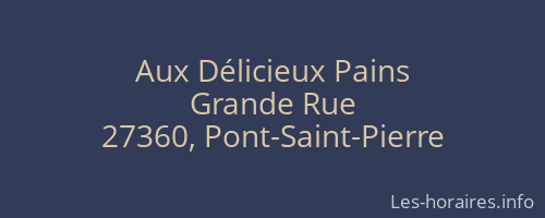Aux Délicieux Pains