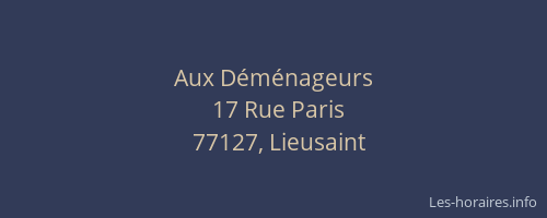 Aux Déménageurs